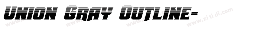 Union Gray Outline字体转换
